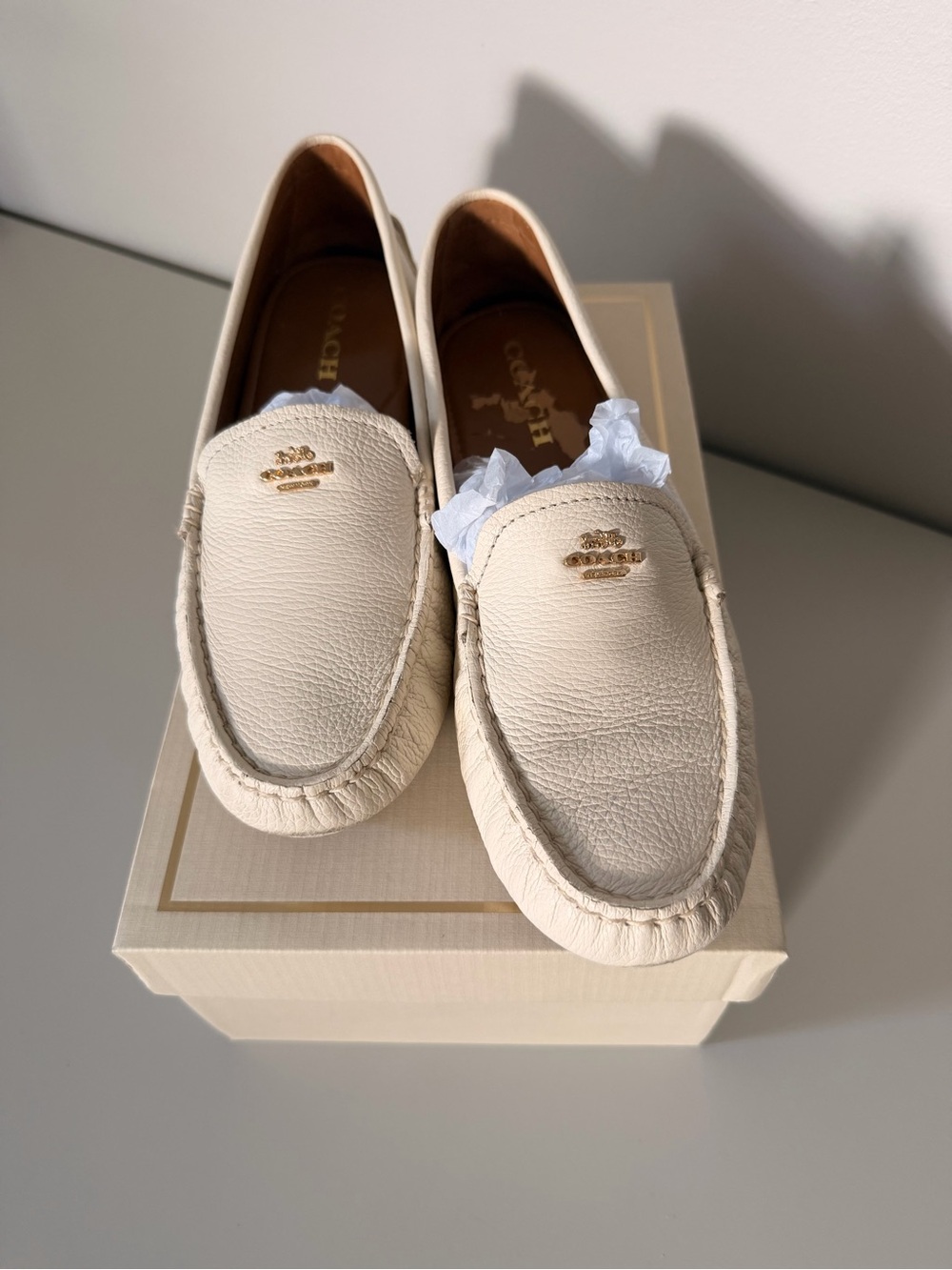 Coach leather loafers